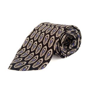 Art Deco Medallion Print Silk Tie by Zylos George Machado